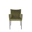 Afbeelding van White Label Living Armchair Dion Velvet Olive