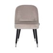 Afbeelding van Richmond Interiors Stoel Julius Khaki Velvet, Silver footcap (Quartz Khaki 903)