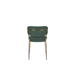 White Label Living Chair Jolien Gold/Dark Green