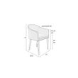 Afbeelding van White Label Living Armchair Catelyn Grey