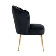 Afbeelding van Richmond Interiors Stoel Pippa Black velvet / gold (Quartz Black 800)