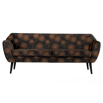 Woood Exclusive Rocco Sofa Bloom Zwart - 187 CM Woood Exclusive Rocco Sofa Bloom Zwart - 187 CM