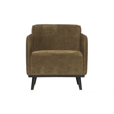 BePureHome Statement Fauteuil Met Arm Brede Platte Rib Golden Brown BePureHome Statement Fauteuil Met Arm Brede Platte Rib Golden Brown