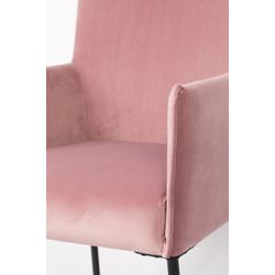 White Label Living Armchair Dion Velvet Pink