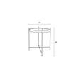 Afbeelding van Zuiver Cupid Side Table Marble Wit