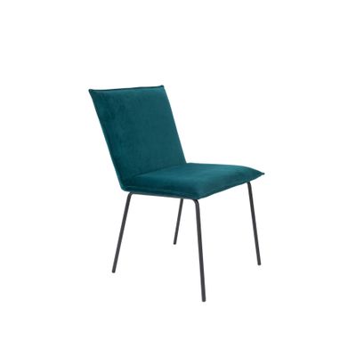 White Label Living Chair Floke Velvet Petrol White Label Living Chair Floke Velvet Petrol
