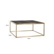 Afbeelding van Richmond Interiors Salontafel Blackbone gold 90x90 (Goud)