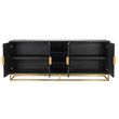 Afbeelding van Richmond Interiors Dressoir Blackbone gold 4-deuren + open vak (Goud)