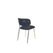 Afbeelding van White Label Living Chair Jolien Gold/Dark Blue