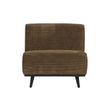 Afbeelding van BePureHome Statement 1-zits Element Brede Platte Rib Golden Brown