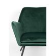Afbeelding van White Label Living Lounge Chair Bon Velvet Green