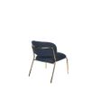 Afbeelding van White Label Living Lounge Chair Jolien Gold/Dark Blue