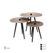 Afbeelding van Richmond Interiors Salontafel Vittorio set van 3 champagne gold (Champagne gold)