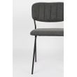 Afbeelding van White Label Living Chair Jolien Black/Dark Grey