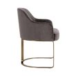 Afbeelding van Richmond Interiors Stoel Hadley Stone velvet / Brushed gold (Quartz Stone 101)