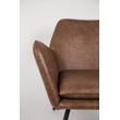 Afbeelding van White Label Living Lounge Chair Bon Brown