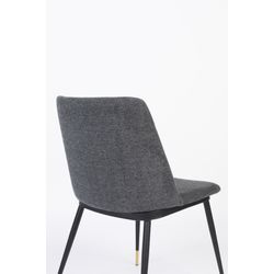 White Label Living Chair Lionel Dark Grey