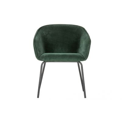 Woood Sien Eetkamerstoel Fluweel Warm Groen Woood Sien Eetkamerstoel Fluweel Warm Groen