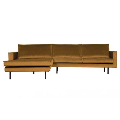 BePureHome Rodeo Chaise Longue Links Oker Geel BePureHome Rodeo Chaise Longue Links Oker Geel