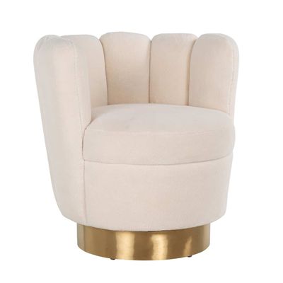 Richmond Interiors Fauteuil Mayfair Faux sheep / Brushed gold () Richmond Interiors Fauteuil Mayfair Faux sheep / Brushed gold ()