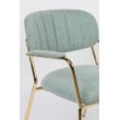 Afbeelding van White Label Living Lounge Chair Jolien Arm Gold/Light Green