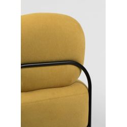 White Label Living Lounge Chair Polly Yellow