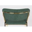 Afbeelding van White Label Living Counter Stool Jolien Gold/Dark Green