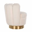 Afbeelding van Richmond Interiors Fauteuil Mayfair Faux sheep / Brushed gold ()