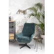 Afbeelding van White Label Living Lounge Chair Bruno Rib Green