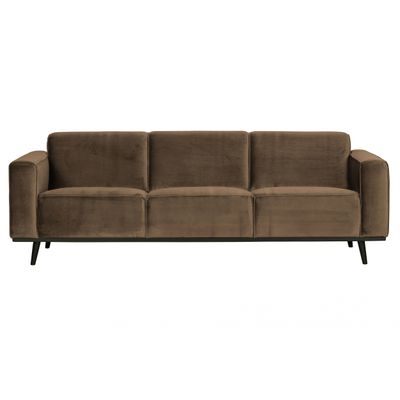 BePureHome Statement 3-zits Bank Fluweel Taupe BePureHome Statement 3-zits Bank Fluweel Taupe