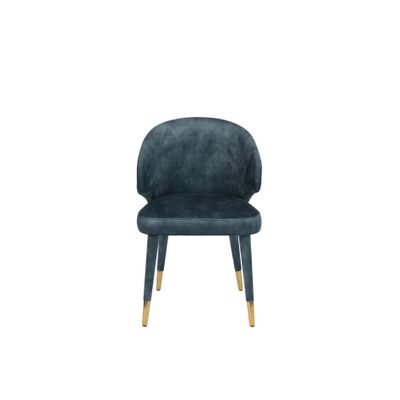 Dutchbone Lunar Eetkamerstoel Velvet Petrol Dutchbone Lunar Eetkamerstoel Velvet Petrol