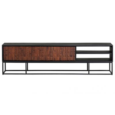 BePureHome Nuts TV Meubel Hout Walnoot Zwart BePureHome Nuts TV Meubel Hout Walnoot Zwart