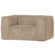 Afbeelding van Woood Bean Fauteuil Grove Ribstof Travertin