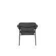 Afbeelding van White Label Living Lounge Chair Jolien Arm Black/Dark Grey
