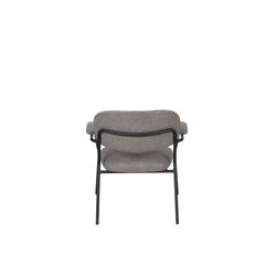 White Label Living Lounge Chair Jolien Arm Black/Grey