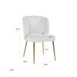 Afbeelding van Richmond Interiors Stoel Cannon White Bouclé / Brushed gold (Copenhagen 900 Bouclé White)