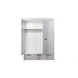 Afbeelding van Woood Connect Kast Grijs - 3 Deurs, Stroken + Lade
