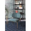 Afbeelding van White Label Living Lounge Chair Jolien Gold/Dark Green