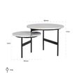 Afbeelding van Richmond Interiors Salontafel Lexington white set van 2 draaibaar (White)