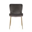Afbeelding van Richmond Interiors Stoel Odessa Stone / Brushed Gold (Quartz Stone 101)