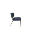 Afbeelding van White Label Living Lounge Chair Jolien Gold/Dark Blue
