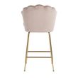 Afbeelding van Richmond Interiors Barstoel Pippa Khaki Velvet / gold (Quartz Khaki 903)