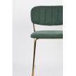 Afbeelding van White Label Living Counter Stool Jolien Gold/Dark Green