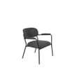 Afbeelding van White Label Living Lounge Chair Jolien Arm Black/Dark Grey