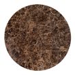 Afbeelding van Richmond Interiors Salontafel Dalton brown emperador rond 90Ø (Bruin)