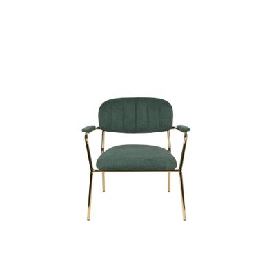 White Label Living Lounge Chair Jolien Arm Gold/Dark Green White Label Living Lounge Chair Jolien Arm Gold/Dark Green