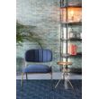 Afbeelding van White Label Living Lounge Chair Jolien Gold/Dark Blue