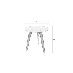 Zuiver White Stone Side Table M