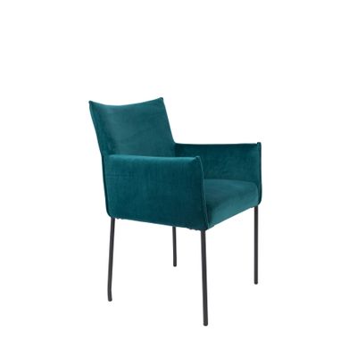 White Label Living Armchair Dion Velvet Petrol White Label Living Armchair Dion Velvet Petrol