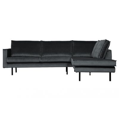 BePureHome Rodeo Hoekbank Rechts Donkergrijs BePureHome Rodeo Hoekbank Rechts Donkergrijs